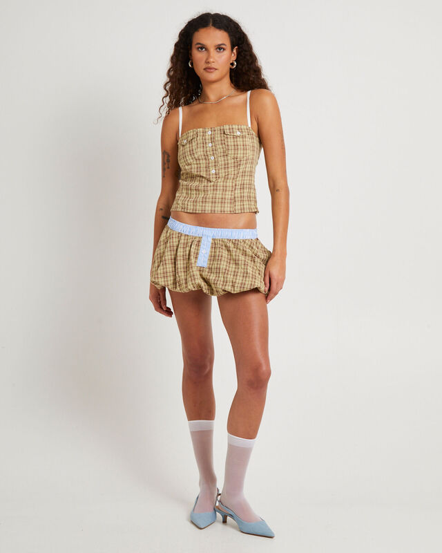 Lulu Puffball Boxer Micro Skirt, hi-res image number null