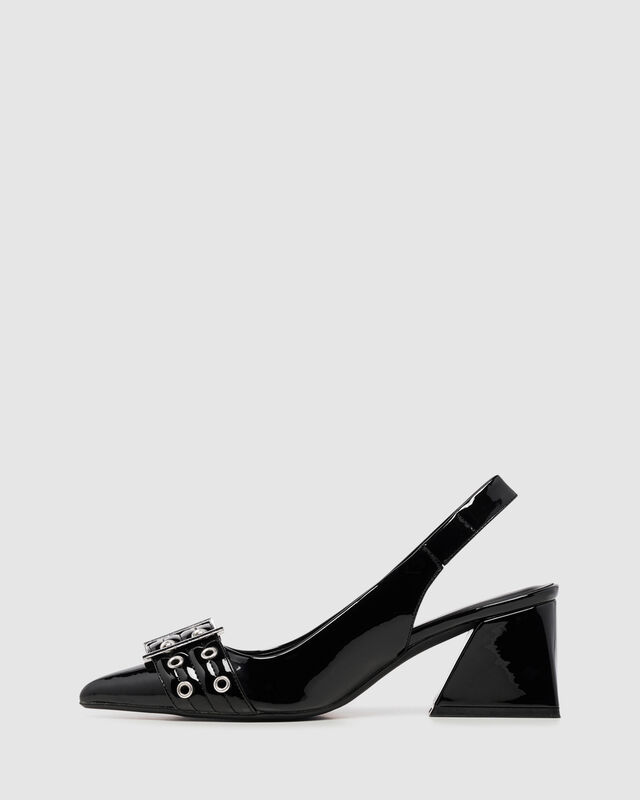 Slay Slingback Pump Black Patent, hi-res image number null