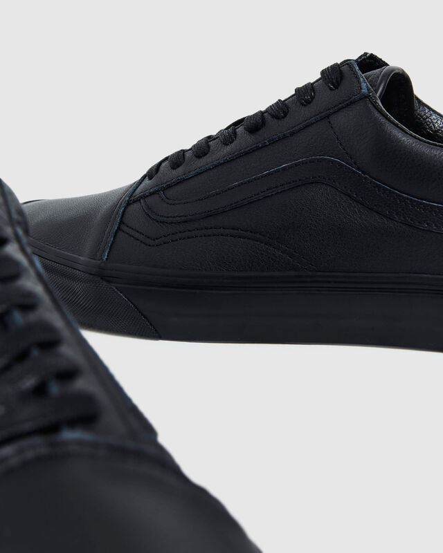 Old Skool Leather Sneakers Black, hi-res image number null