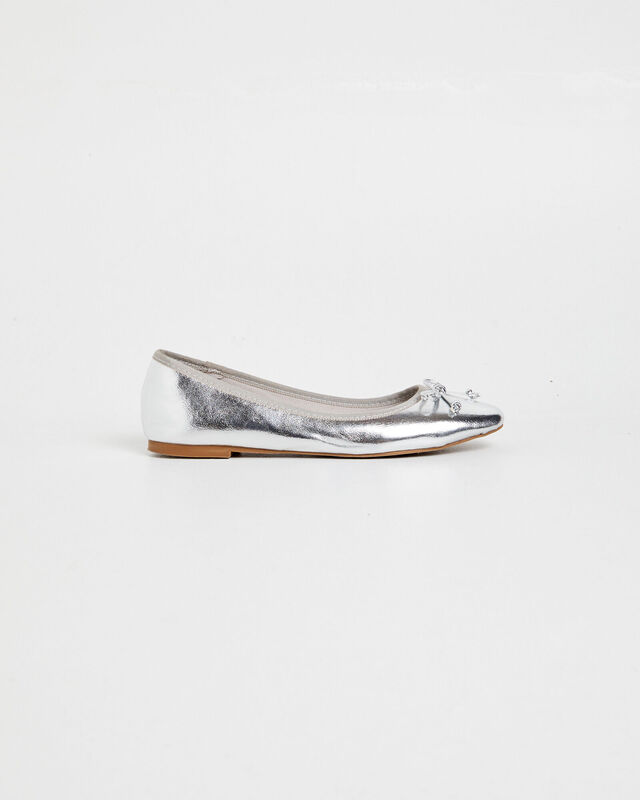 Isaiah Classic Ballet Flats Silver Metallic, hi-res image number null