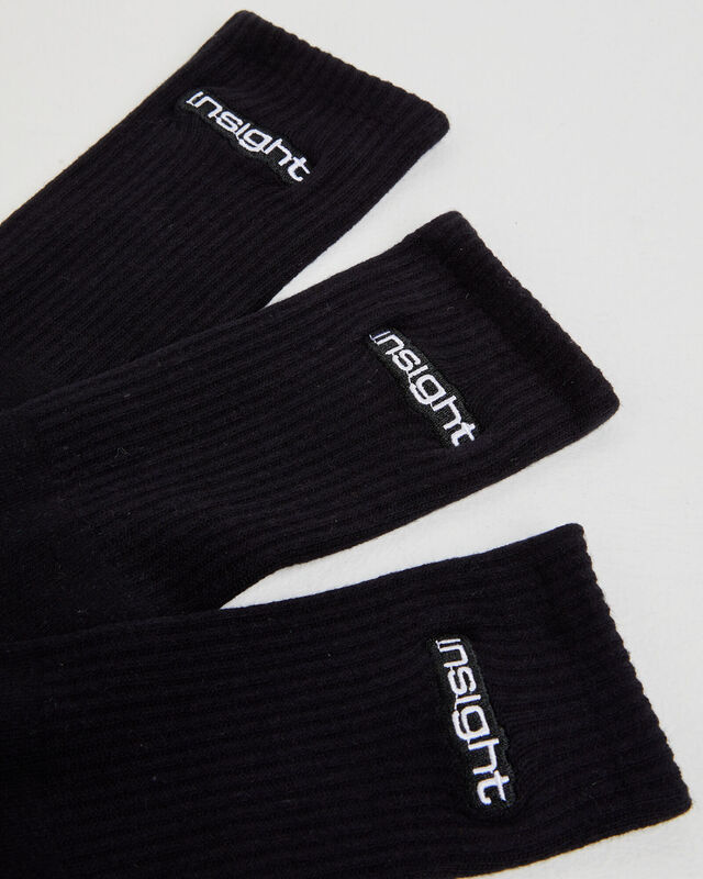 Logo Crew Socks 3 Pack Black, hi-res image number null