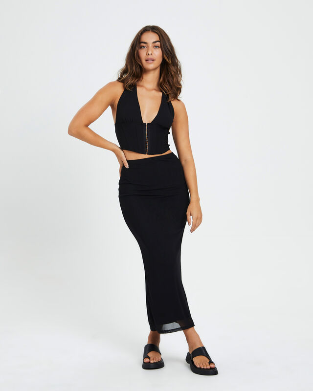 Marley Midi Skirt Black, hi-res image number null