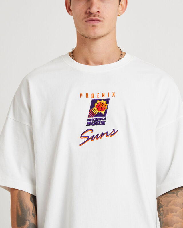 Trio Logo Suns Oversized T-Shirt in Vintage White, hi-res image number null