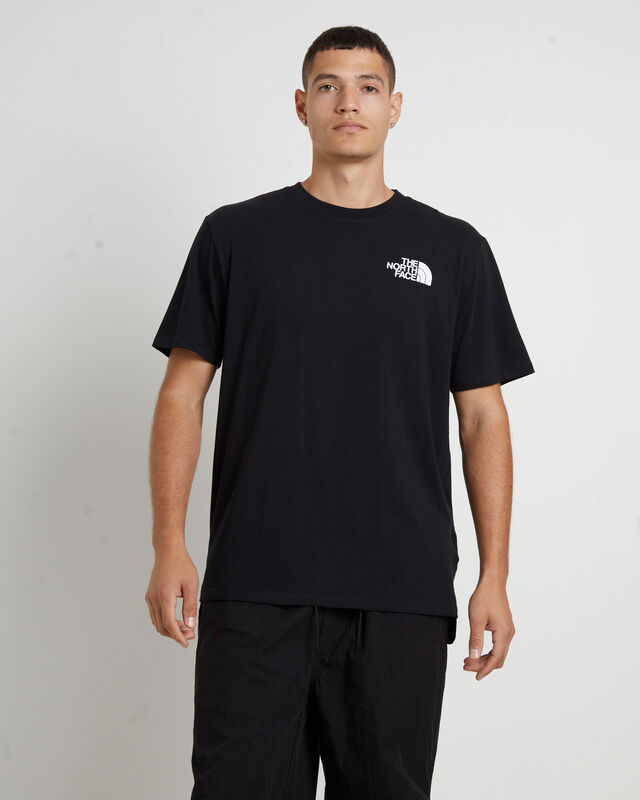 Mens Short Sleeve Box NSE T-Shirt in TNF Black/TNF White, hi-res image number null