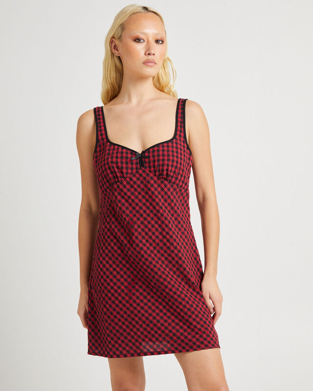 Grunge Plaid Mini Dress, hi-res image number null