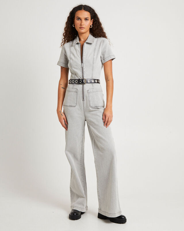 Nikki Denim Maxi Boiler Suit, hi-res image number null